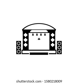 stage icon in trendy flat design