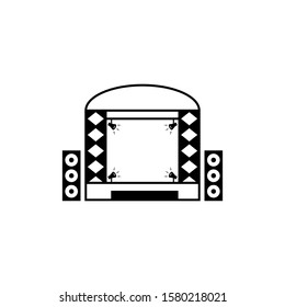 stage icon in trendy flat design