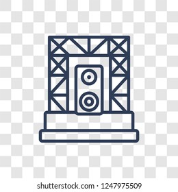 Stage icon. Trendy linear Stage logo concept on transparent background from Cinema collection