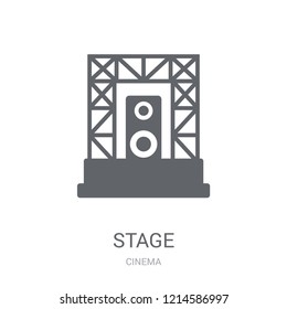 Stage icon. Trendy Stage logo concept on white background from Cinema collection. Suitable for use on web apps, mobile apps and print media.