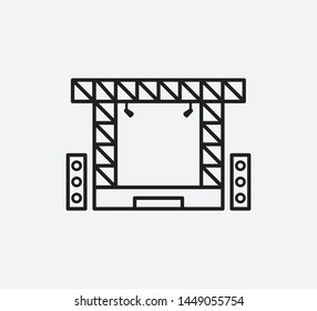 Stage icon vector design illustration