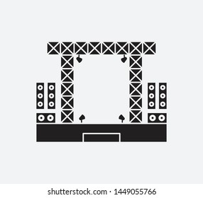 Stage icon vector design illustration