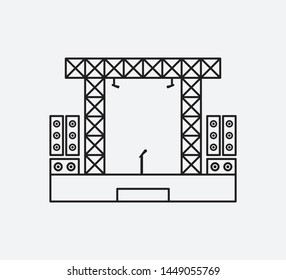 Stage icon vector design illustration