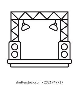 stage icon vector illustration logo design