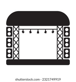 Bühnenbild-Vektorgrafik-Logo-Design