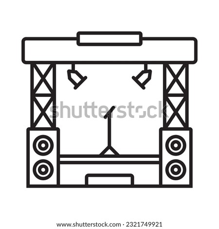 stage icon vector illustration logo design