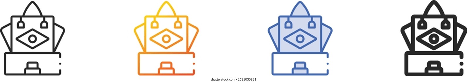 stage icon.Thin Linear, Gradient, Blue Stroke and bold Style Design Isolated On White Background