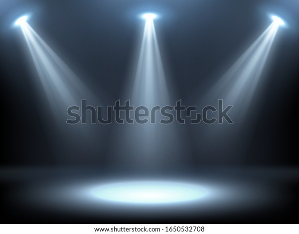 Stage Illuminated By Spotlights Empty Podium Stock Vector (Royalty Free ...