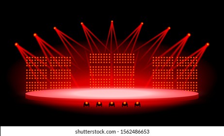 Stage Illustration Lights Decoration Stock Vector (royalty Free 