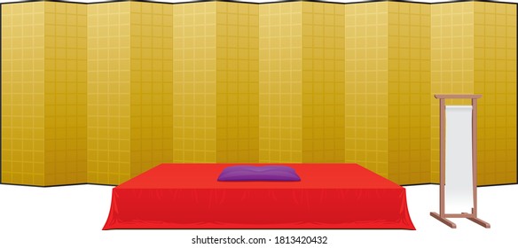 Stage "KOUZA" of traditional Japanese performance "RAKUGO"