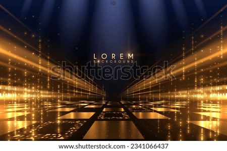 Stage light background with sparks