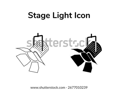 Stage Light Icon | Spotlight, Theater, Concert, Show, Performance Vector