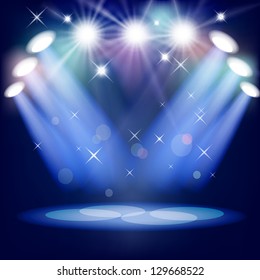 Stage light. Mesh. EPS10. This file contains transparency