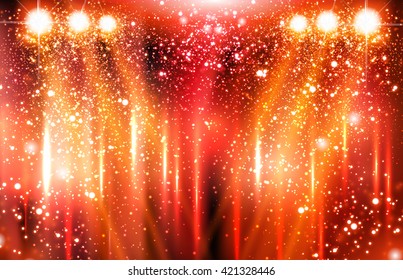 stage, light, spotlight, empty scene illustration easy all editable