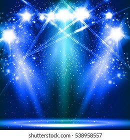 stage, light, spotlight, empty scene illustration easy all editable