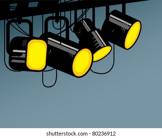 Stage light, vector illustration