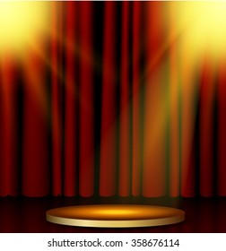 Stage lighting background with spotlight effects