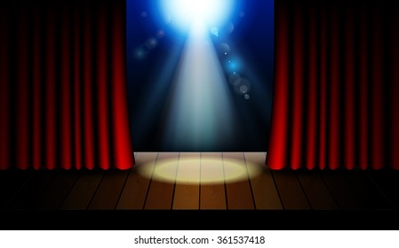 Stage lighting background with spotlight effects