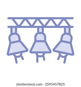 Stage Lighting duotone line icon , vector, pixel perfect, illustrator file 