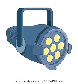 stage lighting icon cartoon vector illustration graphic design