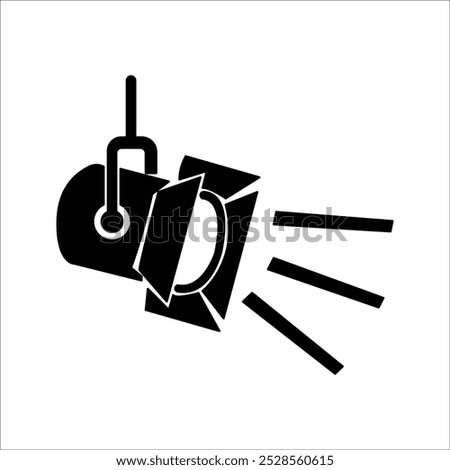 Stage Lighting Icon. Highlight Illustration As a Simple Vector Sign and Trendy Symbol in Glyph Style for Design and Websites.