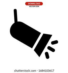 Icono de iluminación de escenario o logotipo símbolo de signo aislado ilustración vectorial - iconos vectoriales de estilo negro de alta calidad
