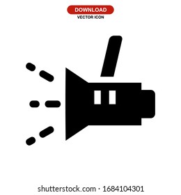 Icono de iluminación de escenario o logotipo símbolo de signo aislado ilustración vectorial - iconos vectoriales de estilo negro de alta calidad
