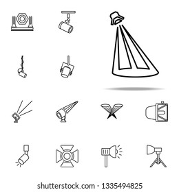 stage lighting icon. Spotlight icons universal set for web and mobile