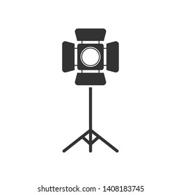 Stage Lighting Icon. Spotlight Illustration As A Simple Vector Sign & Trendy Symbol in Glyph Style for Design and Websites, Presentation or Application.