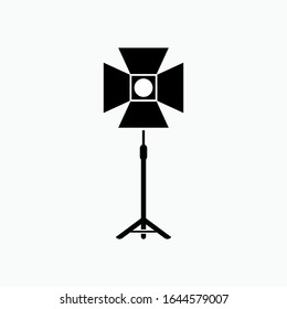 Stage Lighting Icon. Spotlight Illustration As A Simple Vector Sign & Trendy Symbol in Glyph Style for Design and Websites, Presentation or Apps Elements.