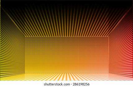 Stage Lighting orange Background with Spot Light Effects, vector illustration. Abstract light lamps background for Technology computer graphic website internet business. screen, movie, cinema, scene