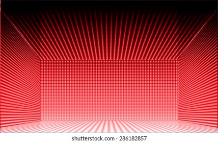 Stage Lighting red Background with Spot Light Effects, vector illustration. Abstract light lamps background for Technology computer graphic website internet business. screen, movie, cinema, scene