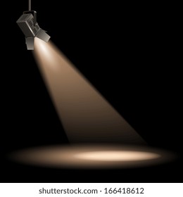 Stage lighting spot vector illustration