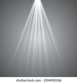 Stage lighting, transparent effects. Bright lighting with spotlights.