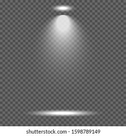 Stage lighting, transparent effects on a checkered dark background. Bright lighting with spotlight.