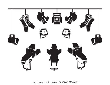 Stage Lighting Vector For Print, Stage Lighting Clipart, Stage Lighting vector Illustration
