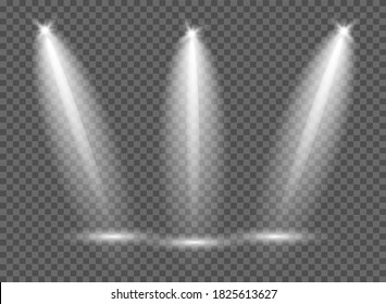 stage lighting with. Bright lighting with spotlights. Spot lighting of the scene. Light effect. Lighting.