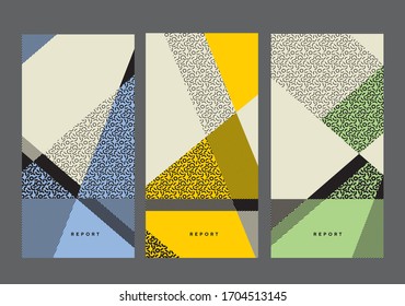 Juego de póster conceptual de luces de etapa. Modelos decorativos de humor abstracto geométrico vintage para portada, web, post social, paquete, etc.