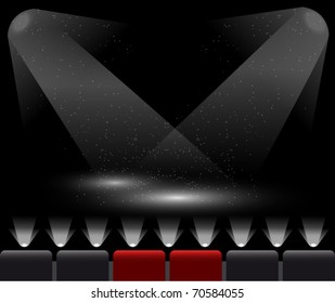 Stage lights. EPS10 vector illustration.