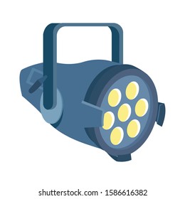 stage lights icon over white background, vector illustration