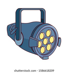 stage lights icon over white background, colorful design, vector illustration