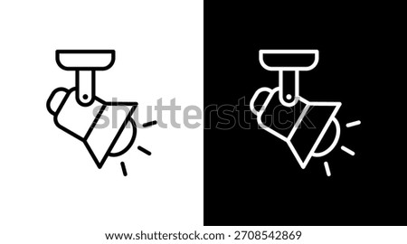 Stage Lights With Icon Set Design