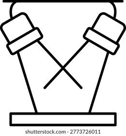 Stage Lights Icon Vector Element line icon design vector icons