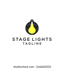 Stage lights logo icon design vector 