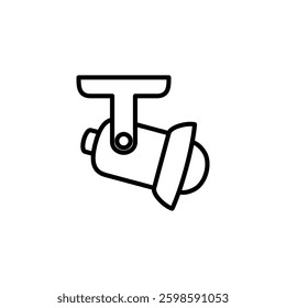 stage lights, simple flat style, illustration, logo sign symbol pictogram template, for ui or ux isolated on white for mobile app, editable