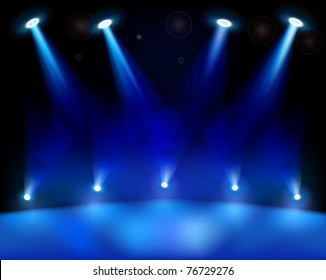 blue stage lighting