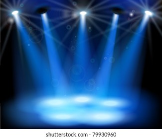 Stage lights. Vector illustration.