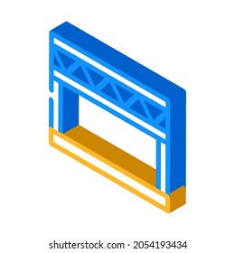 Bühnenbild-Icon-Vektorgrafik. Bühnenbild aus Metall. einzelne Symbolillustration