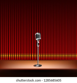 Stage with Microphone