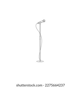 Stage microphone icon isolated vector graphics